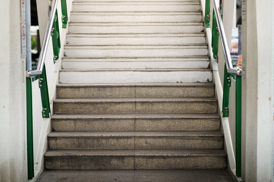 Stair steps path and railing