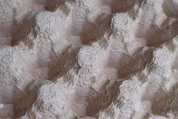 Recycled paper background. Carton box for eggs. 