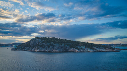 Fototapeta na wymiar A North Sea sunset, near Kristiansand, Norway