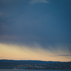 Fototapeta na wymiar A North Sea sunset, near Kristiansand, Norway