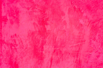 Vivid bright pink painted house wall, exterior or interior decoration, with texture and large empty copy space. - obrazy, fototapety, plakaty