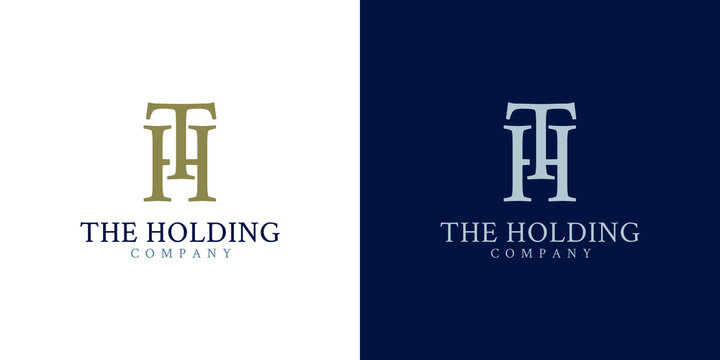 Initial T and H logo design concept