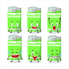 Cartoon character of green bubble gum with smile expression. Vector illustration