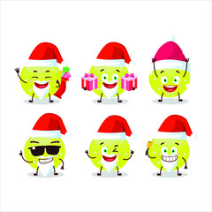 Santa Claus emoticons with jelly sweets candy green cartoon character. Vector illustration