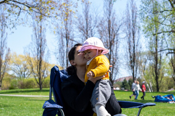 Happy mother and baby