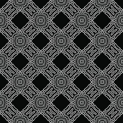 floral seamless pattern background.Geometric ornament for wallpapers and backgrounds. Black and white pattern. 