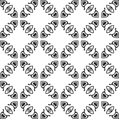 floral seamless pattern background.Geometric ornament for wallpapers and backgrounds. Black and white pattern. 