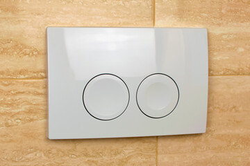Toilet Push Button. Flush button for Wall Hung Toilets bowl. Economic white dual buttons of flush toilet bowl.