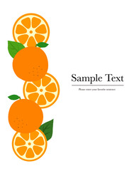 オレンジ縦フレームデザインテンプレート