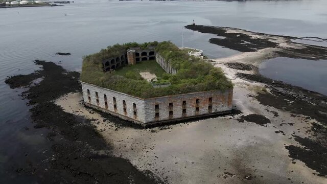Fort Gorges is a former United States military fort built on Hog Island Ledge in Casco Bay, Maine. Built from 1858 to 1864, no battles were fought there and no troops were stationed there.
