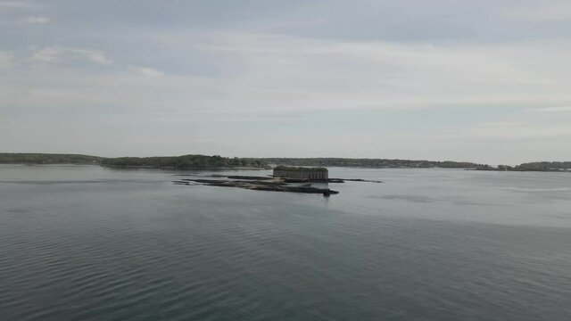 Fort Gorges is a former United States military fort built on Hog Island Ledge in Casco Bay, Maine. Built from 1858 to 1864, no battles were fought there and no troops were stationed there.