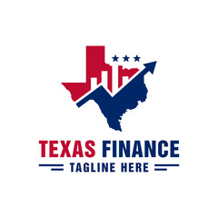Obraz na płótnie Canvas texas city financial data logo