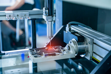 automaitc multi-axis CMM machine measure the aluminum mobile phone part .