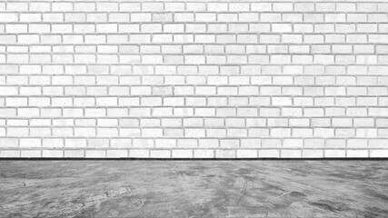 white brick wall and floor
