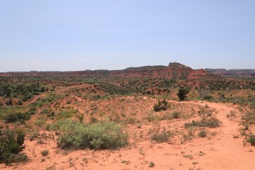 Views of the Beautiful Caprock Canyons and Surrounding Cliffs in Caprock Canyon State Park Near Quitaque, Texas