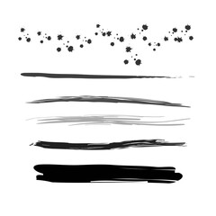 vector illustrattion. Set of Scribble arrow isolated on white background. black hand drawn arrows set icon. 