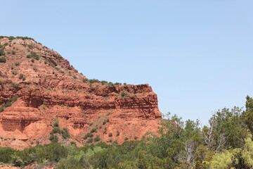 Fototapeta premium Views of the Beautiful Caprock Canyons and Surrounding Cliffs in Caprock Canyon State Park Near Quitaque, Texas