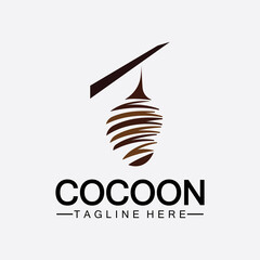 Cocoon logo vector illustration design template
