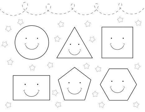 80+ Shape Coloring Pages ✨ Digital PDF, Squares, Circles, Triangles