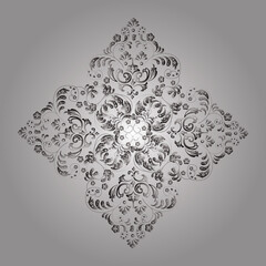 doodles gray isolated pattern on white background