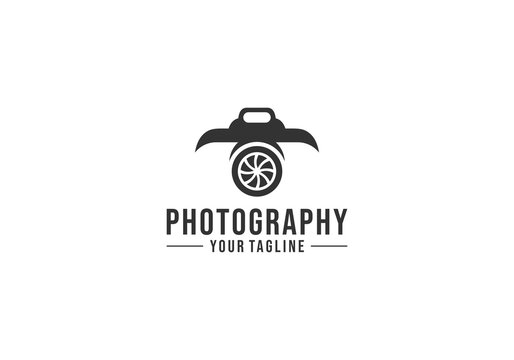 photo graphy logo template in white background