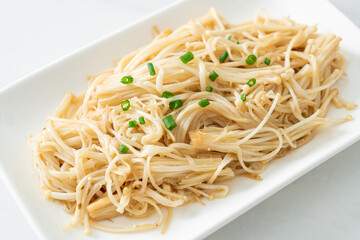 stir-fried golden needle mushroom with butter