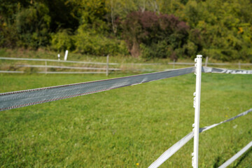 Closeup shot of a farm fence