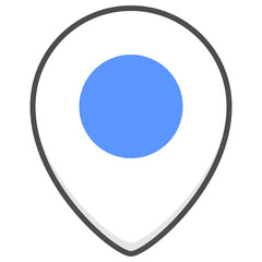 Colored line location icon