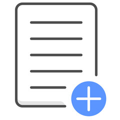 Colored line document icon