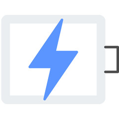 Flat charging icon