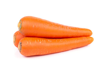 fresh vegetable carrots isolated on white background