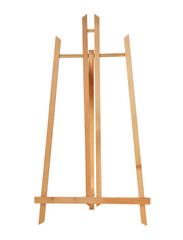  Drawing easel isolated on white background .