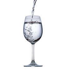 A glass of water isolated on a white background.Clipping path.
