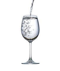 A glass of water isolated on a white background.Clipping path.