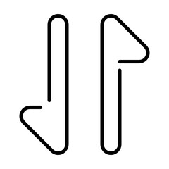 Outline mobile data icon