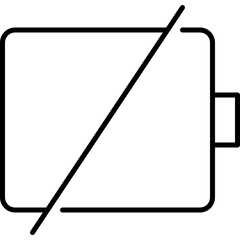 Outline empty battery icon