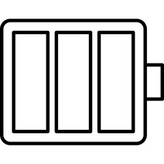 Outline battery full icon