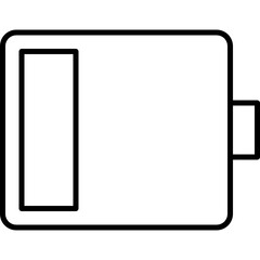 Outline battery low icon