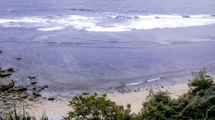 photo of pok tunggal beach seen from the top of the hill