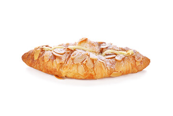 Almond Bread on white background.
