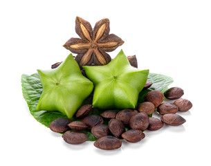 Sacha-Inchi peanut, fresh capsule seeds fruit of sacha-Inchi peanut