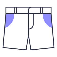 Colored line Shorts Icon