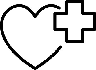 heart care minimal line icon