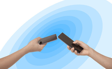 Two phones touching