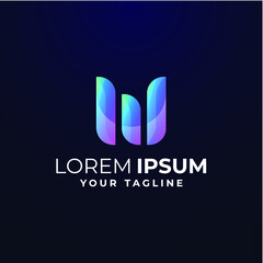 AWESOME GRADIENT LETTER M LOGO TEMPLATE