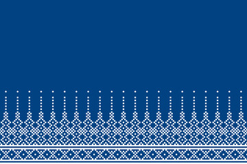 Seamless pattern repeating design with geometric shapes.