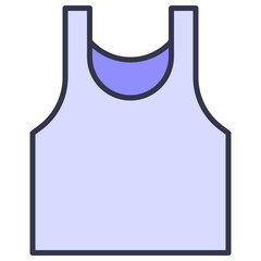 Filled outline Tank top Icon