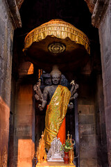 Ancient God Vishnu statue at Angkor Wat, Siem Reap, Cambodia.