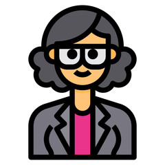 Avatar filled outline icon