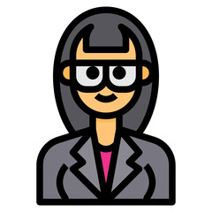 Obraz premium Avatar filled outline icon